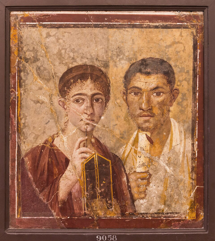 Portrait of Terentius Neo and his wife,  (Naples National Archaeological Museum)