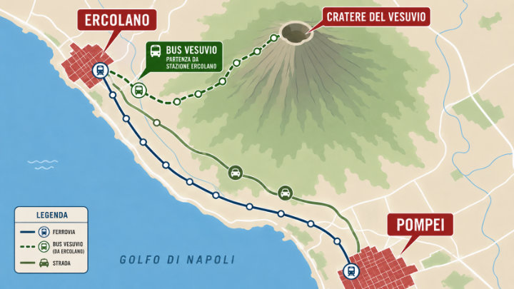 Collegamento Pompei- Vesuvio Collegamento Pompei- Vesuvio