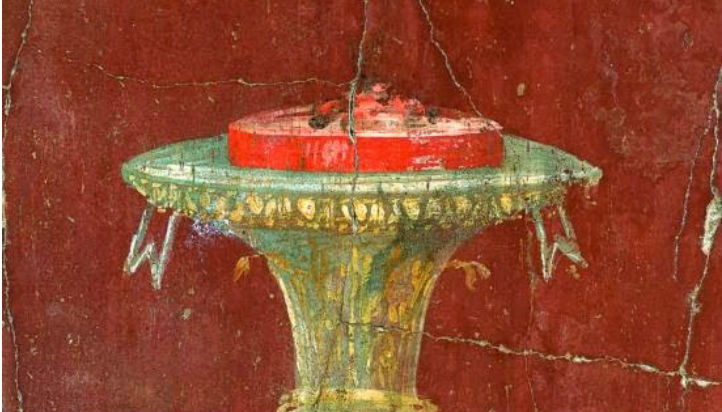 La Cassata di Oplontis raffigurata in un affresco