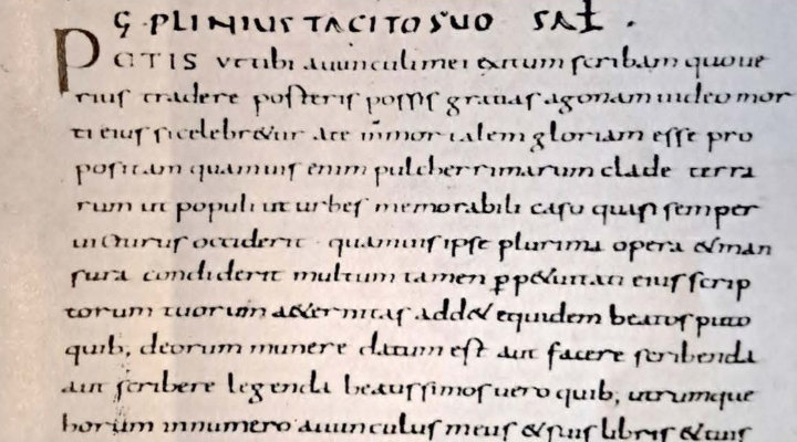 Lettera di Plinio il giovane a Tacito