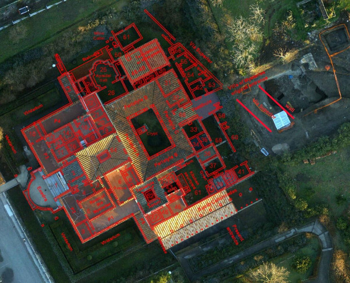 Pompei - Villa dei Misteri - planimetria Pompei - Villa dei Misteri - planimetria