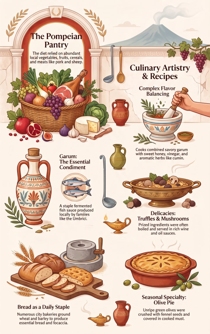 A Journey into Pompeian Gastronomy: Discovering Recipes