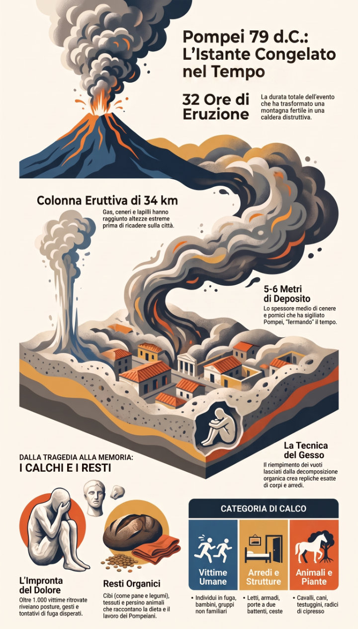 Infografica sui calchi di Pompei