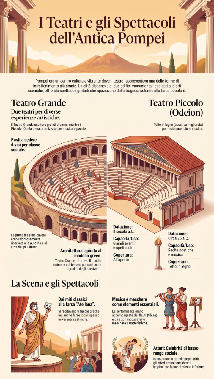 I teatri e gli spettacoli teatrali a Pompei