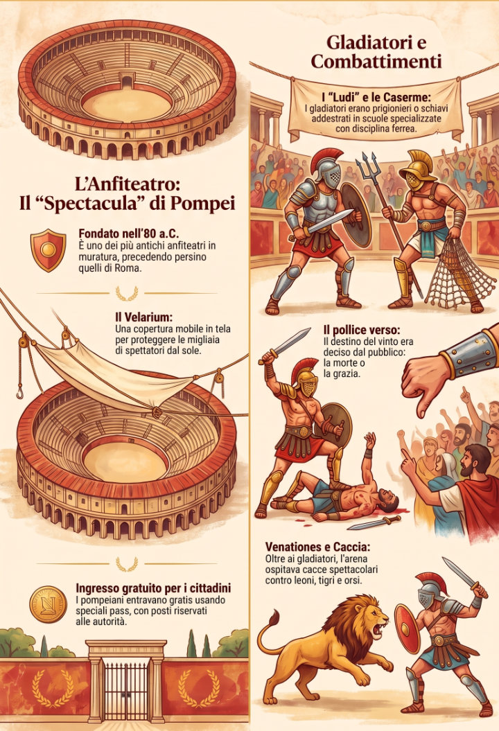 i giochi dei Gladiatori a Pompei i giochi dei Gladiatori a Pompei