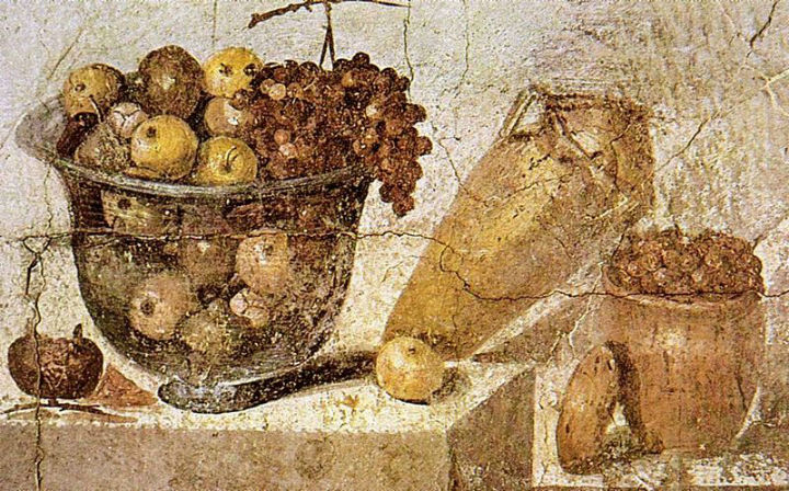 Affresco dalla Casa di Giulia Felice. Oggi conservato al Mann