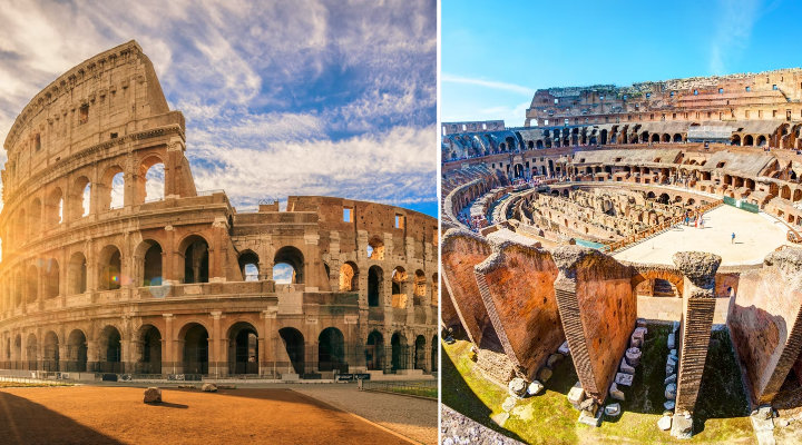 Colosseo, esterno ed interno