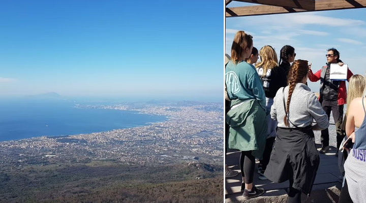 Guided tour of the crater of Vesuvius, departure from Naples and return