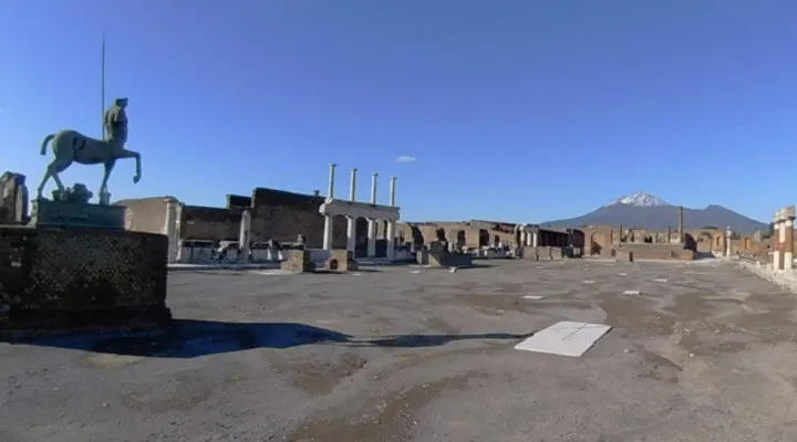 Pompeii, overview of the Forum.  Book a guided tour of Pompeii