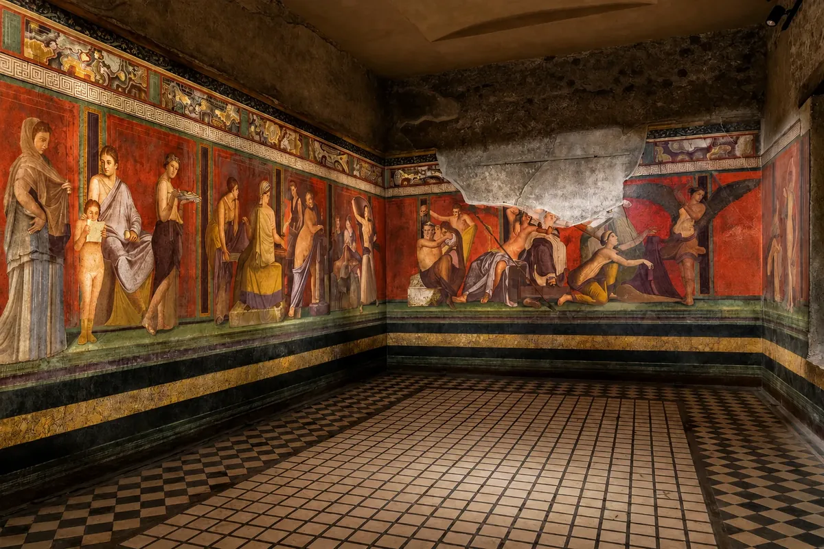 Villa dei Misteri a Pompei durante le aperture serali