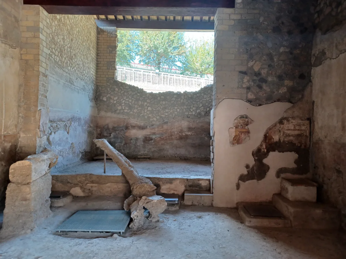 Torchio per la produzione del vino nella Villa Regina di Boscoreale